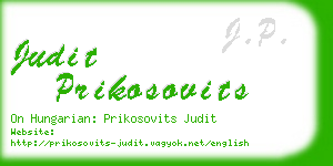 judit prikosovits business card